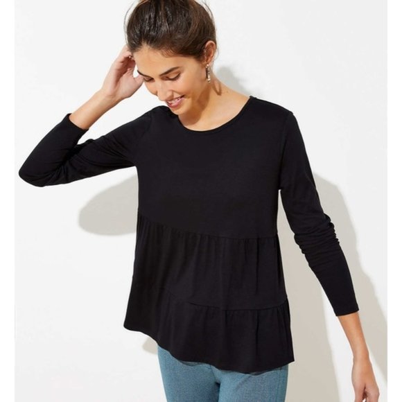 LOFT Tops - LOFT | Tiered Long Sleeve Tee